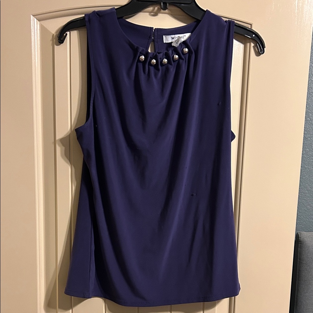 Elegant Purple Sleeveless Top